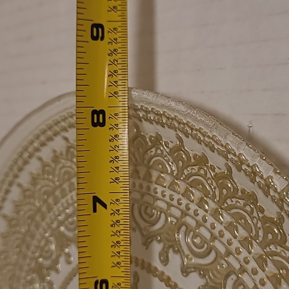 Vintage Reverse Painted Glass Serving Plate - Picture 12 of 16